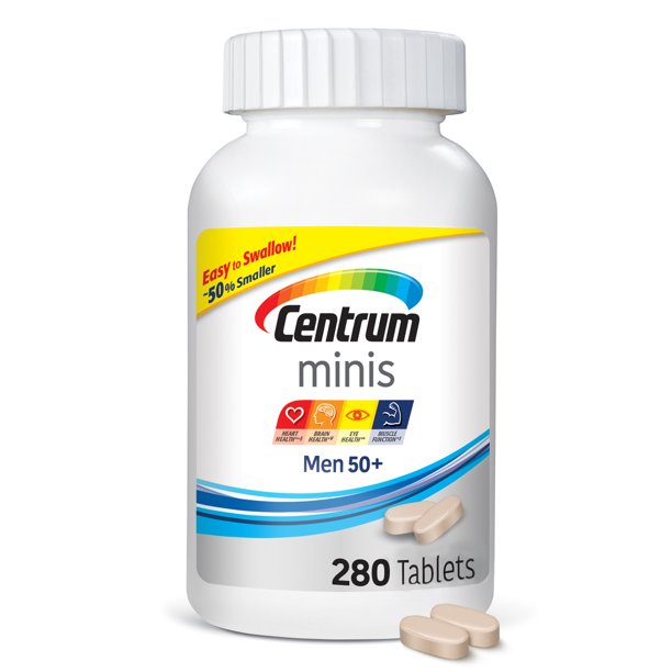 Centrum Minis Men 50+ (280 Count) Multivitamin/Multimineral Supplement Tablets