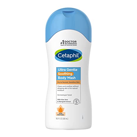 Cetaphil Ultra Gentle Body Wash Skin Soothing, For Dry to Normal, Sensitive Skin - 16.9oz