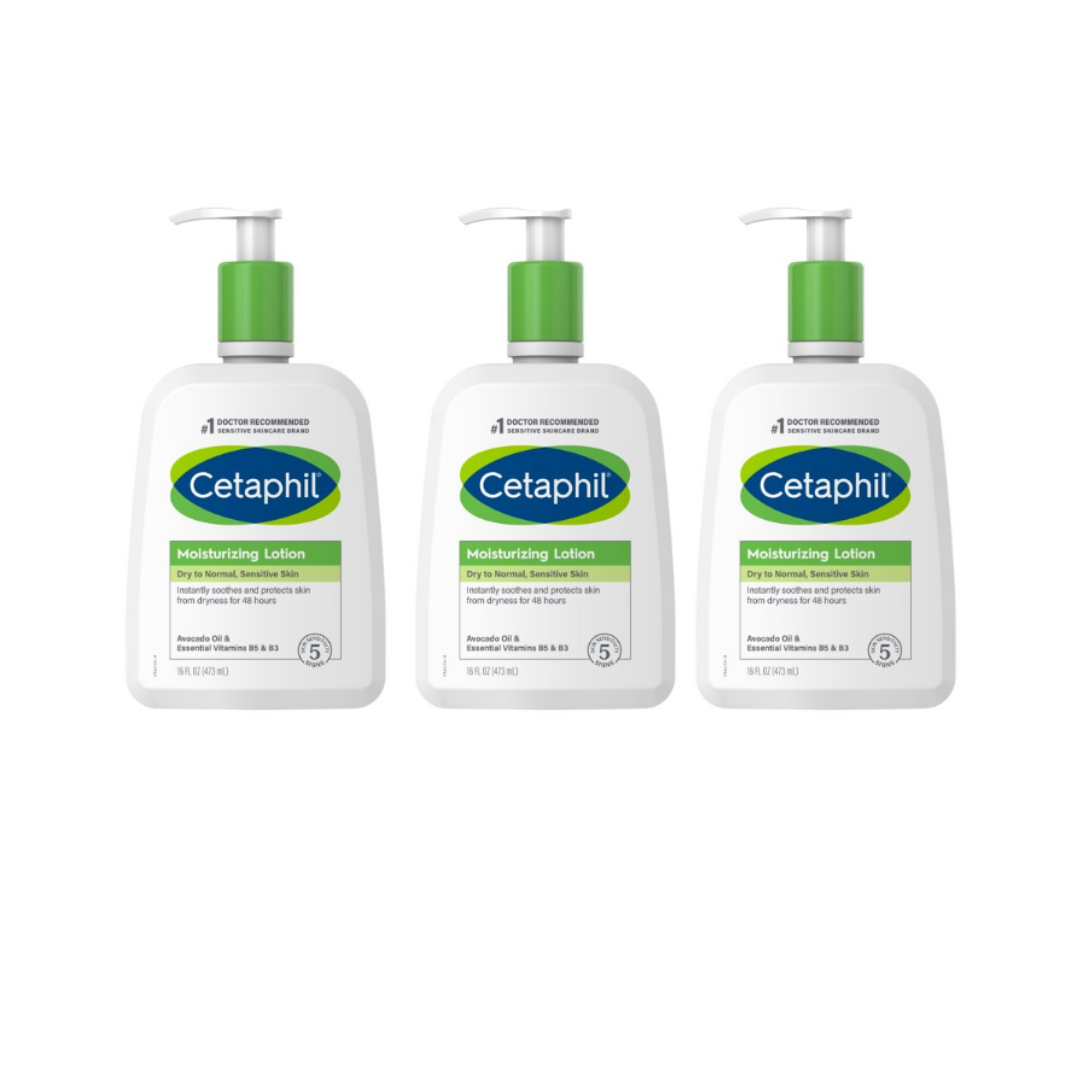 CETAPHIL Hydrating Moisturizing Lotion for All Skin Types, Suitable for Sensitive Skin - 8 oz (Pack of 3)