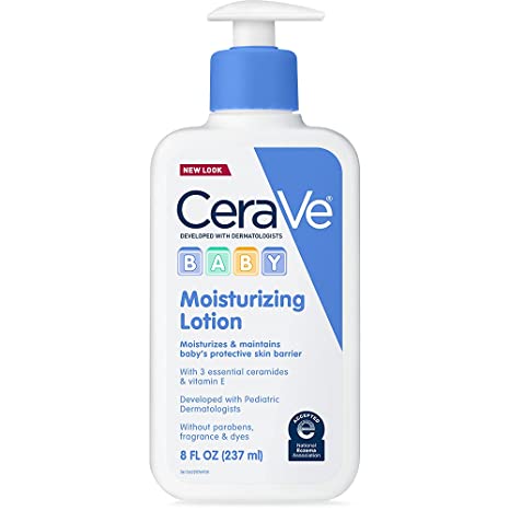 CeraVe Baby Lotion Gentle Skin Care with Ceramides, Niacinamide & Vitamin E Fragrance, Paraben, Dye & Phthalates Free Lightweight Baby Moisturizer