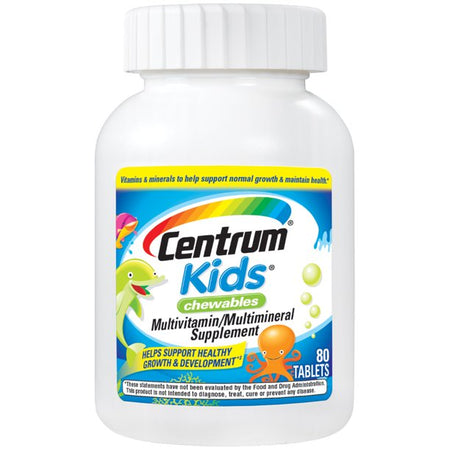 Centrum Kids Chewables Multivitamin/Multimineral Tablets, 80 count (Pack of 3)