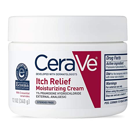CeraVe Moisturizing Cream for Itch Relief, Anti Itch Cream - 12 Ounce