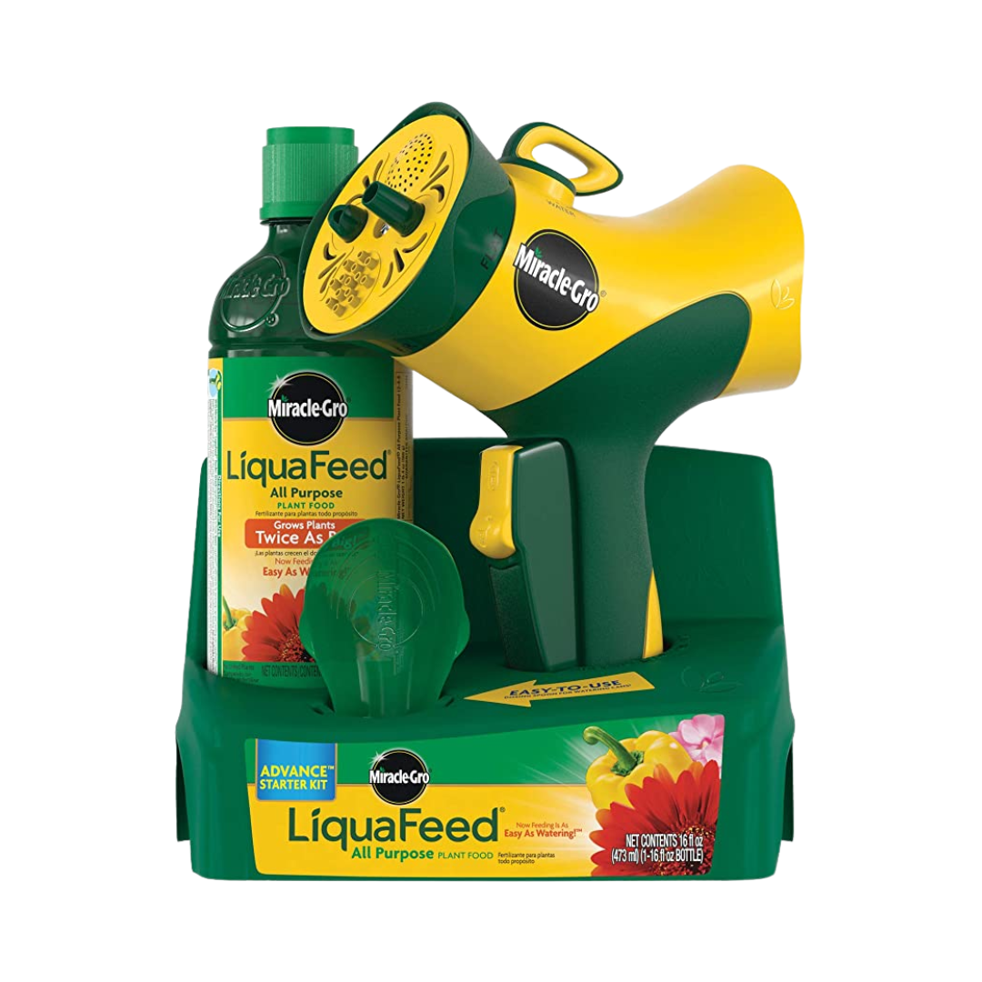 Miracle-Gro LiquaFeed All Purpose Plant Food Advance Starter Kit - Feeder & 1 Pack of 16 Oz Bottle