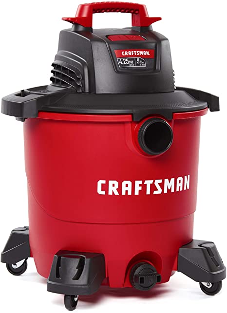 CRAFTSMAN CMXEVBE17590 9 Gallon 4.25 Peak HP Wet-Dry Vacuum, Red