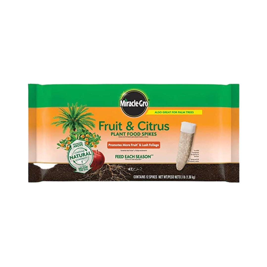 Miracle-Gro Fruit & Citrus Plant Food Spikes,12 Spikes - Promotes More Fruit & Lush Foliage