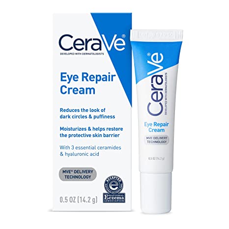 CeraVe Eye Repair Cream Under Eye Cream for Dark Circles and Puffiness Suitable for Delicate Skin Under Eye Area - 0.5 Ounce