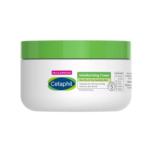 Cetaphil Moisturizing Cream, Paraben and Fragrance Free, Dermatologist Tested, Defends against sensitive skin, Won't Clog Pores, 8.8 Oz