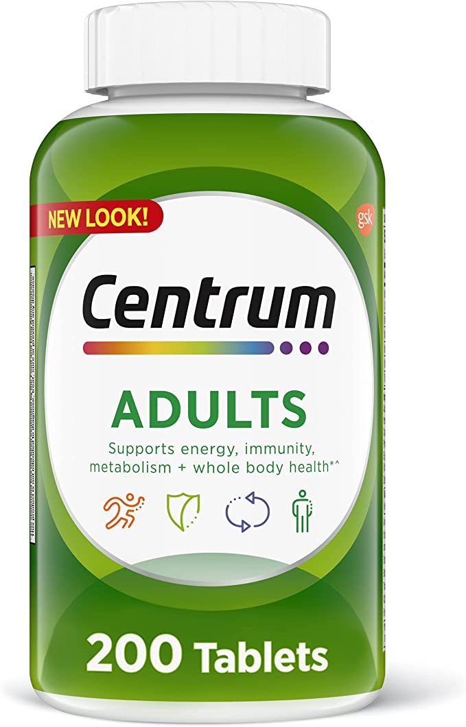 Centrum Adult Multivitamin/Multimineral Supplement with Antioxidants, Zinc, Vitamin D3 and B Vitamins, 200 Count