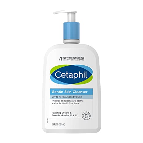 CETAPHIL Face Wash, Hydrating Gentle Skin Cleanser for Dry to Normal Sensitive Skin, NEW - 20oz