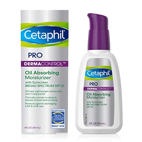 CETAPHIL DERMACONTROL Oil Absorbing Moisturizer with SPF 30  For Sensitive, Oily Skin - 4 fl oz
