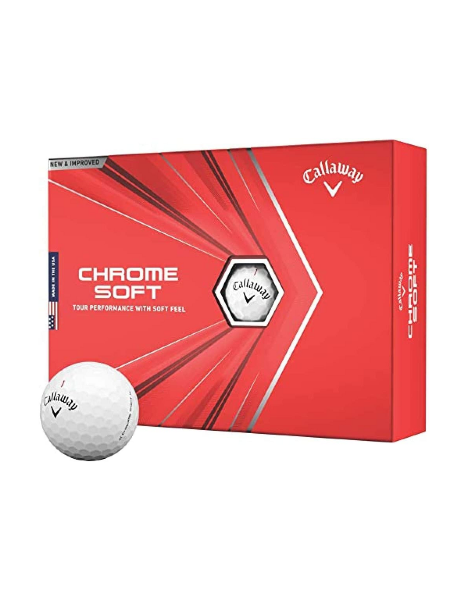 2020 Callaway Chrome Soft Golf Balls Standard, White