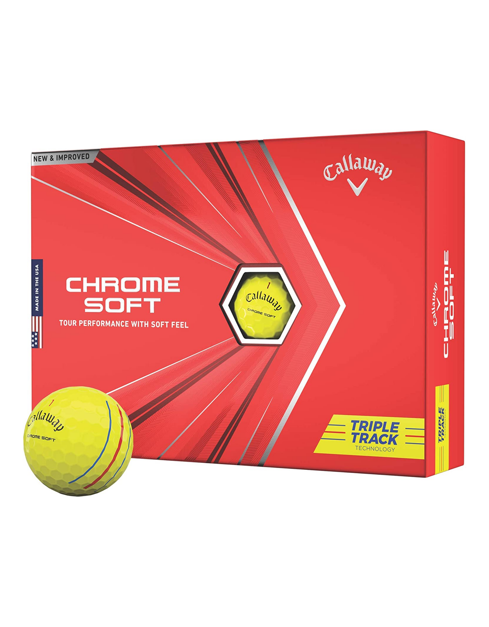 2020 Callaway Chrome Soft Golf Balls Triple Pack, Yellow