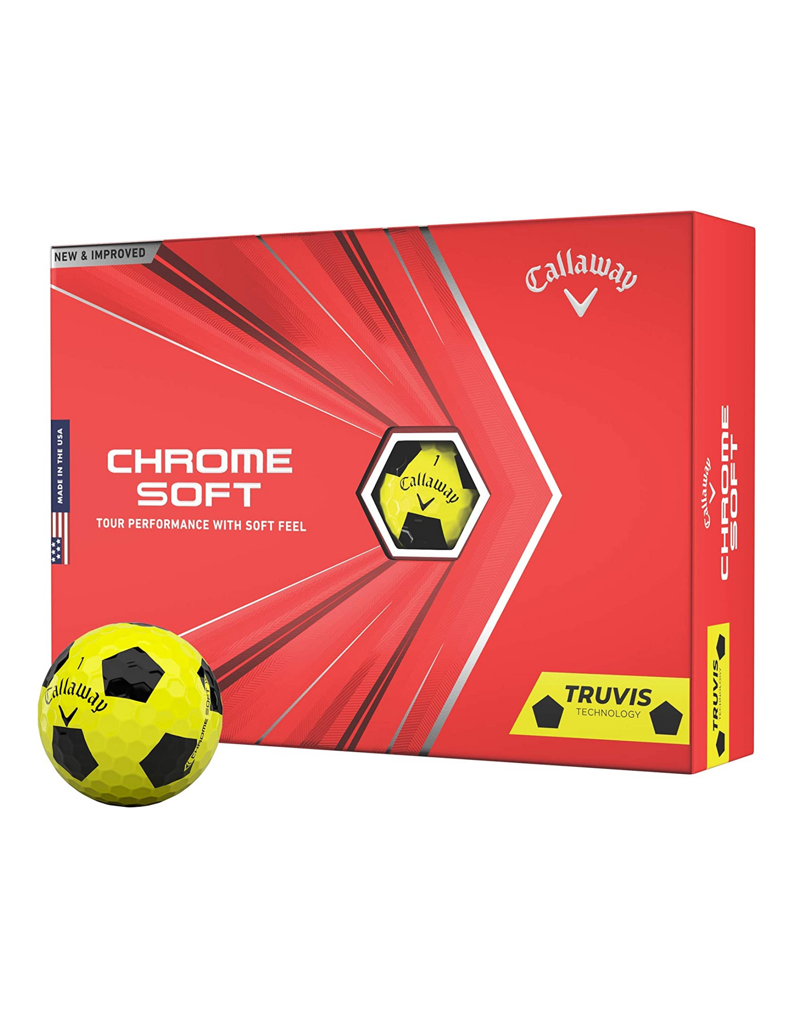 2020 Callaway Chrome Soft Golf Balls Truvis, Yellow