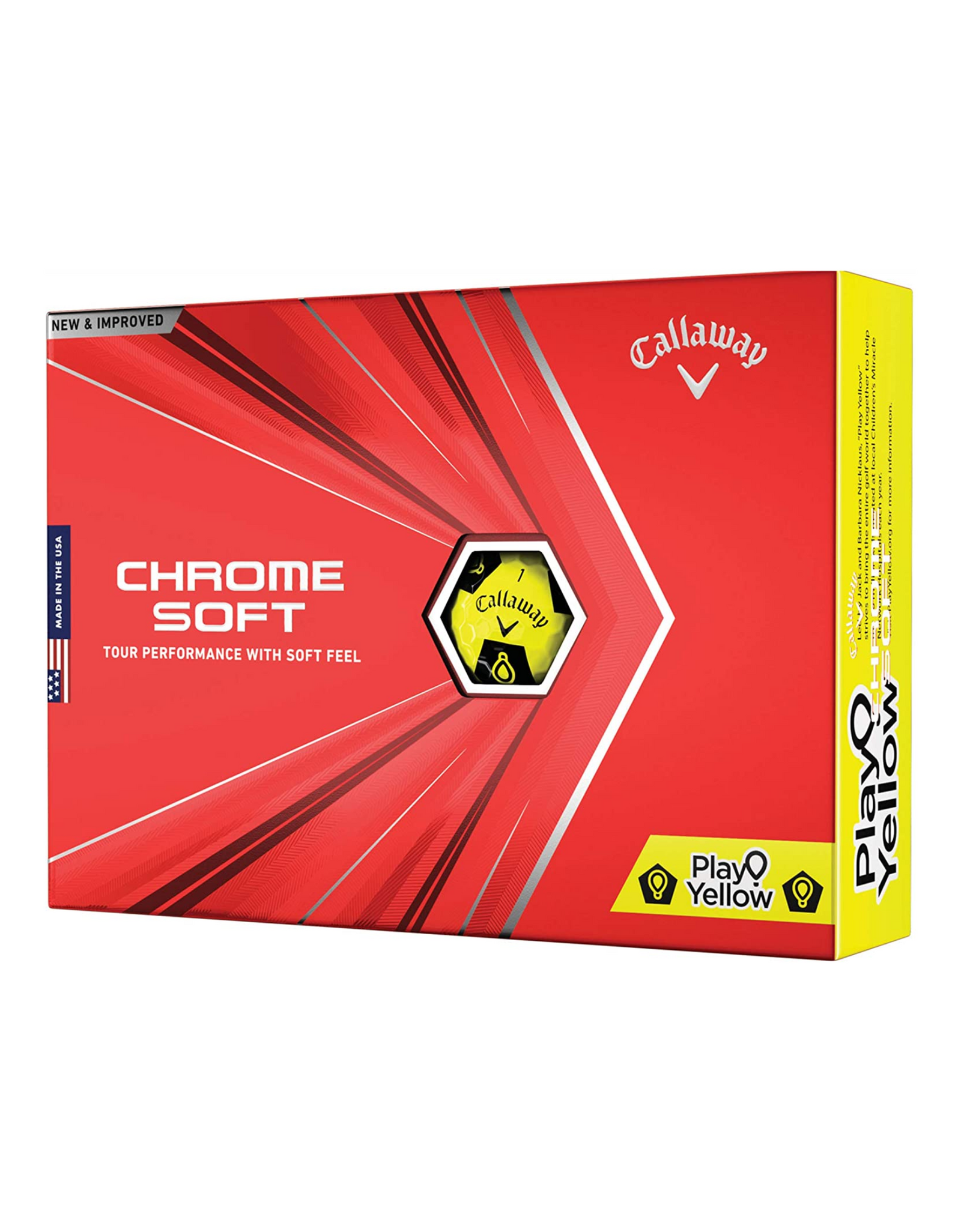 2020 Callaway Chrome Soft Golf Balls , Play Yellow Truvis (Limited Edition)