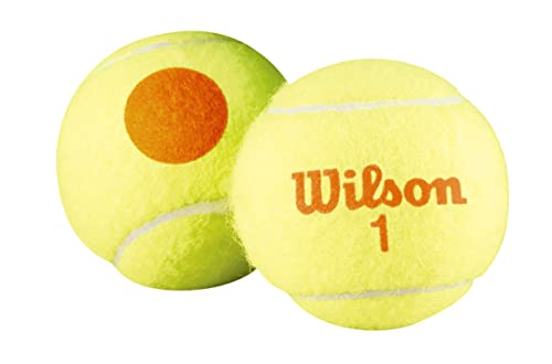 WILSON Youth Tennis Balls - Starter Orange, Pack of 3 Balls,Yellow/Orange