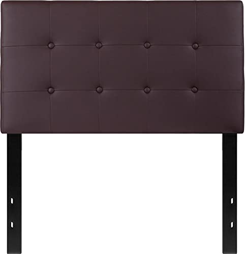 Flash Furniture Lennox Tufted Upholstered Twin Size Headboard in Brown Vinyl