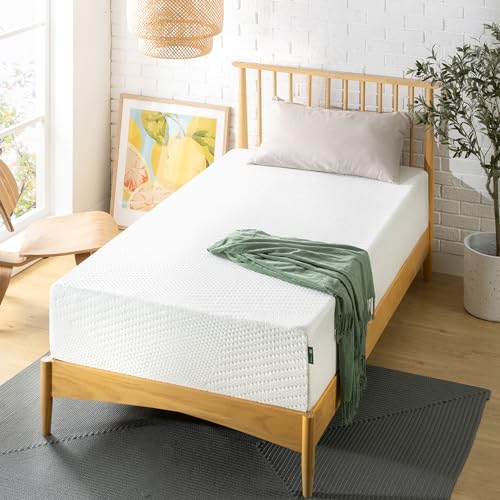 Zinus 12 Inch Green Tea Essential Memory FoamMattress/Bed-in-a-Box/AffordableMattress/CertiPUR-US Certified, Twin,White