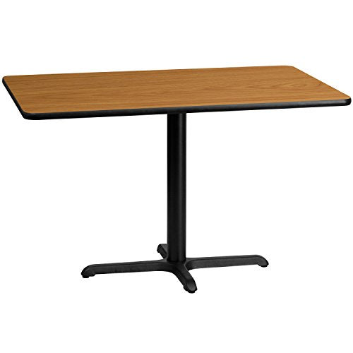 Flash Furniture Graniss 30'' x 48'' Rectangular Natural Laminate Table Top with 23.5'' x 29.5'' Table Height Base