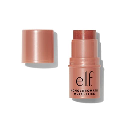 e.l.f. Monochromatic Multi Stick, Luxuriously Creamy & Blendable Color, For Eyes, Lips & Cheeks, Vegan & Cruelty-Free, Bronzed Cherry, 0.155 Oz