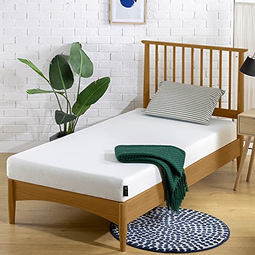 ZINUS 5 Inch Memory Foam Mattress, Bunk Bed, Trundle Bed, Day Bed Compatible, Twin, White