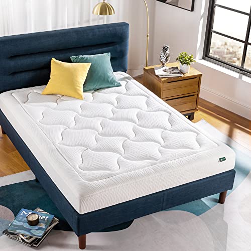 ZINUS 8 Inch Cloud Memory Foam Mattress, Pressure Relieving, Bed-in-a-Box, CertiPUR-US Certified, King, White