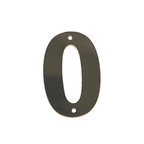 Steel Metal Letters and Numbers A through Z and 0 through 9 Height Four to Twelve Inches Tall (Four Inches Tall, 0 zero, Bronze Charcoal)