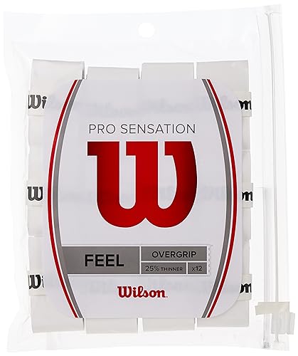 WILSON Sensation Pro Tennis Racquet Over Grip, White