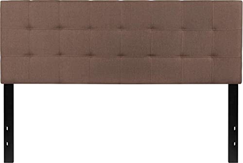 Flash Furniture Bedford Tufted Upholstered Queen Size Headboard in Camel Fabric