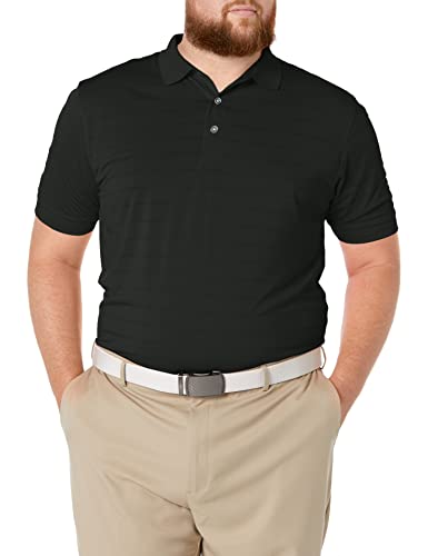 Callaway Men's Basic Short Sleeve Opti-Vent Open Mesh Polo Golf Shirt , Black , 4X-Large