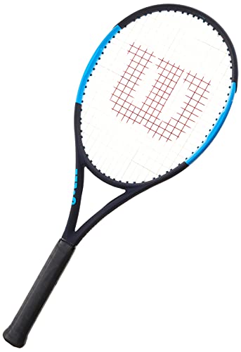 Wilson Ultra 100L V2 Adult Performance Tennis Racket - Grip Size 0 - 4", BLUE/NAVY