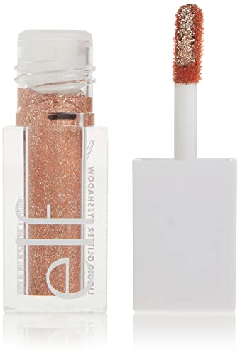 e.l.f., Liquid Glitter Eyeshadow, Long Lasting, Quick-Drying, Opaque, Gel-Based Formula, Creates High-Impact, Multi-Dimensional Eye Looks, Flirty Birdy, 0.10 Fl Oz