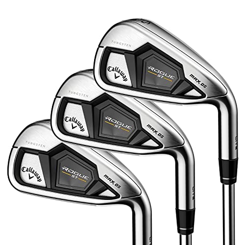 Callaway Golf Rogue ST Max OS Lite Iron Set (Right Hand, Graphite Shaft, Regular Flex, 5 Iron - PW, AW, SW, Set of 8 Clubs)