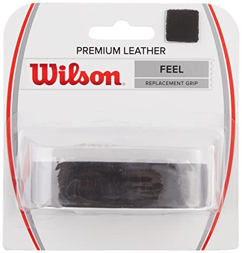 Wilson Sporting Goods Leather Tennis Grip - Black, One Size (WRZ470300)