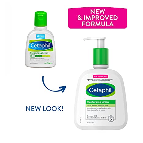 CETAPHIL Hydrating Moisturizing Lotion for All Skin Types, Suitable for Sensitive Skin - 4 oz (Pack of 3)