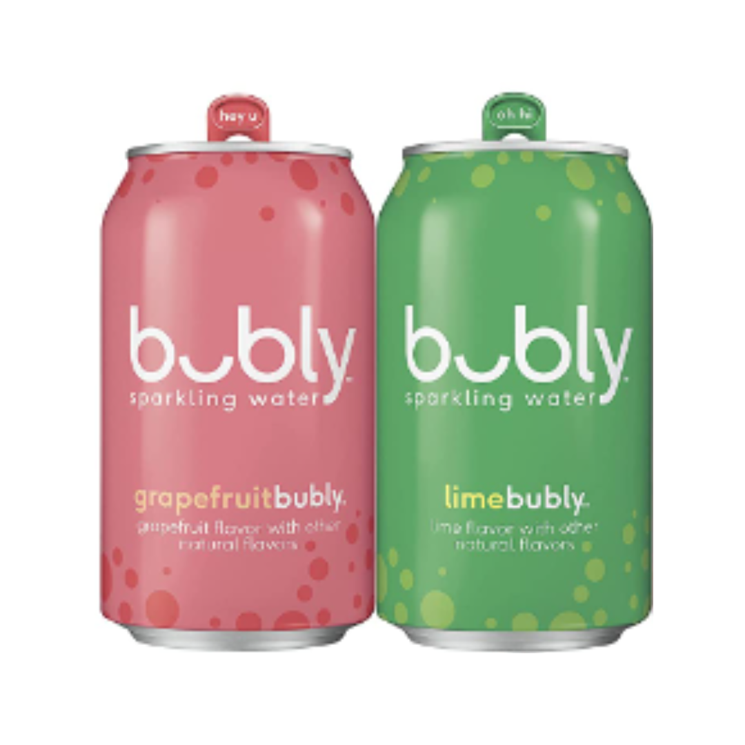 Bubly Bounce Sparkling Water, Fizzy Sampler Variety Pack, 12 Ounce - Pack of 18