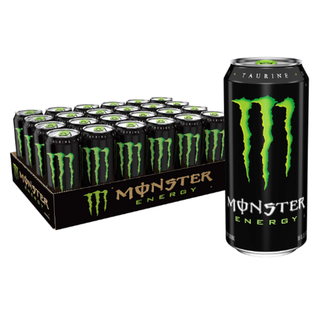 Monster Energy Drink Green Original, 16 Ounce - Pack of 24
