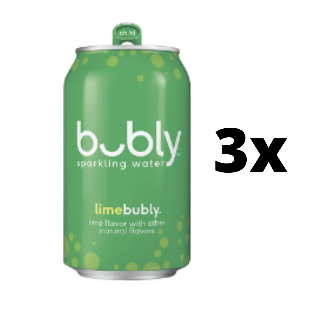 Bubly Bounce Sparkling Water, 6 Flavor Variety Pack, 12 Ounce - Pack of 18