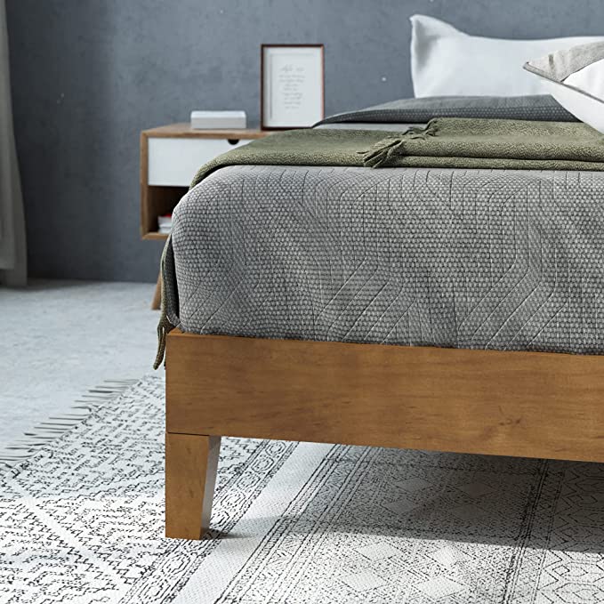 ZINUS Alexis 12" Deluxe Wood Platform Bed Frame - Rustic Pine, King