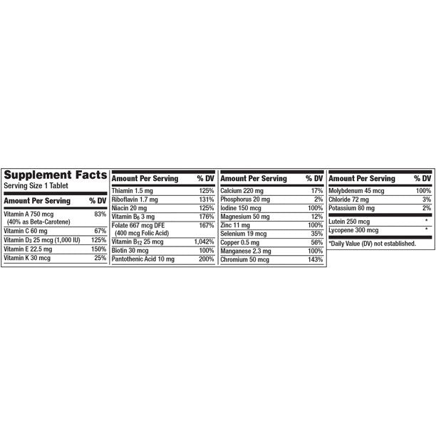 Centrum Silver Multivitamin for Adults 50+, Multimineral Supplement with Vitamin D3, B Vitamins, Calcium and Antioxidants, Gluten Free - 150 Count
