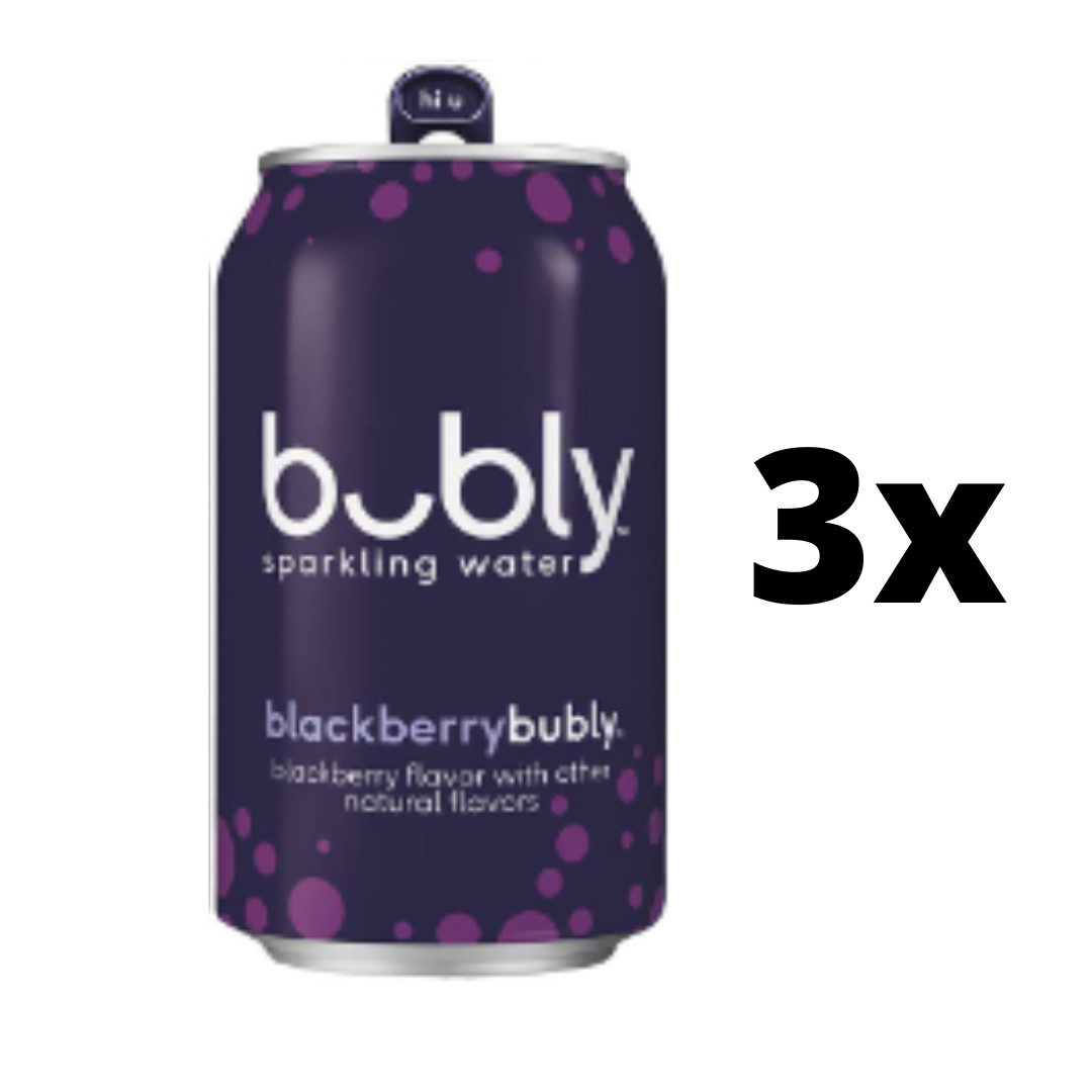 Bubly Bounce Sparkling Water, 6 Flavor Variety Pack, 12 Ounce - Pack of 18