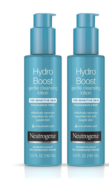 Neutrogena Hydro Boost Gentle Cleansing & Hydrating Face Lotion & Makeup Remover, Oil-Free for Sensitive Skin, 5 Fl OZ