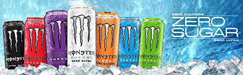 Monster Energy Ultra Red, Sugar Free Energy Drink 16 Ounce - Pack of 24