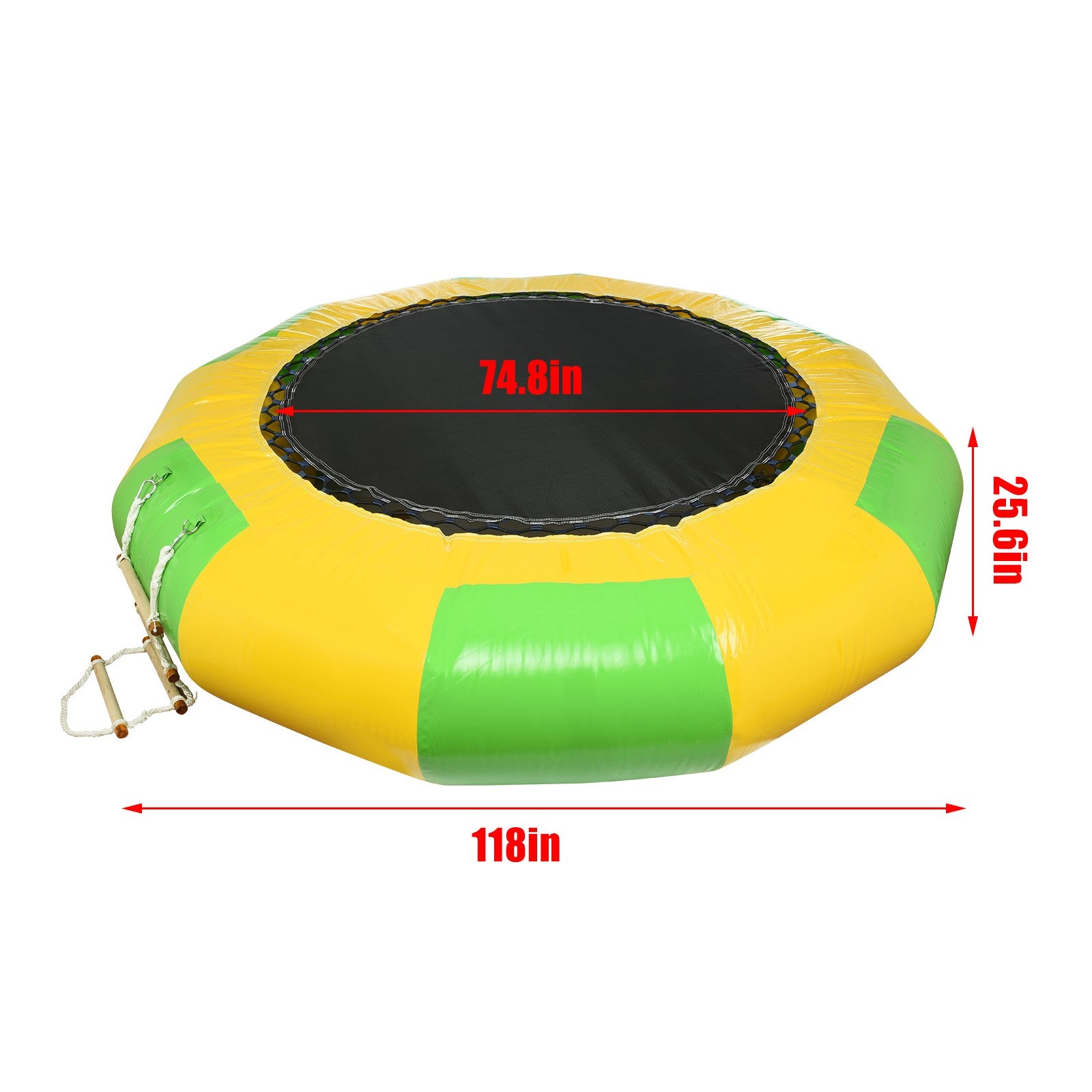 Summerella Big Bouncie, 10Ft Inflatable Water Trampoline Bounce Swim Platform For Water Sports