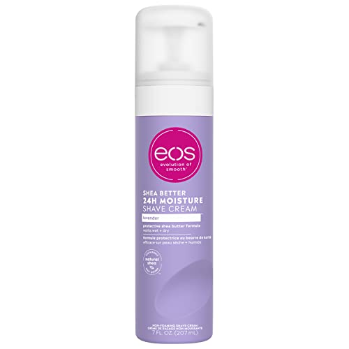 eos Shea Better Shaving Cream- Lavender, Women's Shave Cream, Skin Care, Doubles as an In-Shower Lotion, 24-Hour Hydration, 7 fl oz