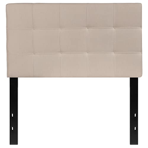 Flash Furniture Bedford Tufted Upholstered Twin Size Headboard in Red Fabric