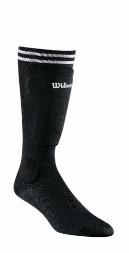 Wilson Soccer Sock Shin Guards - PeeWee Size, Black