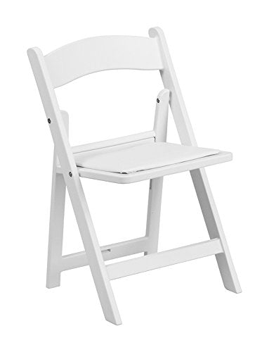 Flash Furniture HERCULES 11 Pack Kids White Resin Folding Chair with White Vinyl Padded Seat