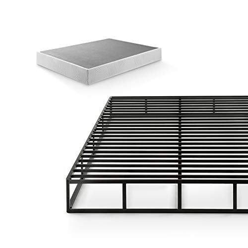 ZINUS Quick Lock Metal Smart Box Spring, 9 Inch Mattress Foundation, Strong Metal Structure, Easy Assembly, Queen, White