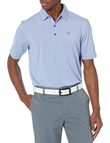 Callaway Men's Pro Spin Fine Line Short Sleeve Golf Shirt (Size X-Small-4X Big & Tall), Moody, X Large