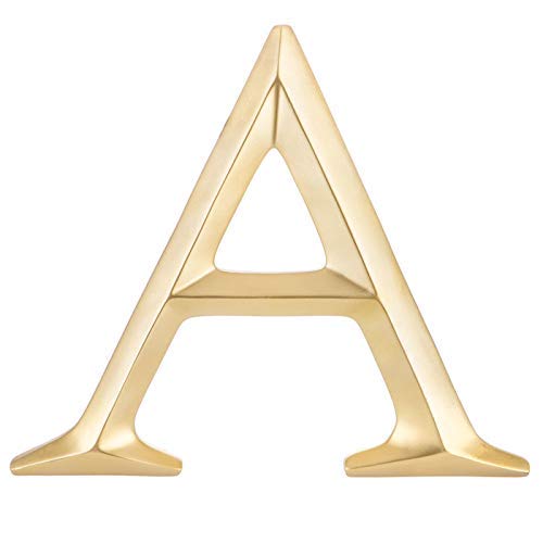 Large 12" Hand Painted Gold Letter Wall Decor Monogram Initial (A)